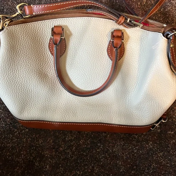 Dooney and Bourne pebble grained ivory purse handbag satchel - Picture 2 of 3